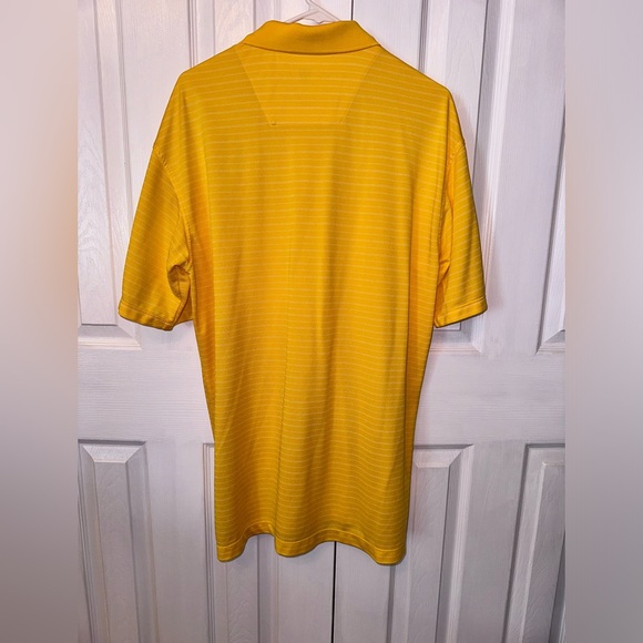 NIKE Dri-Fit Tour Performance Gold Shirt, Yellow Stripe, Size XL, EOC - Picture 5 of 6